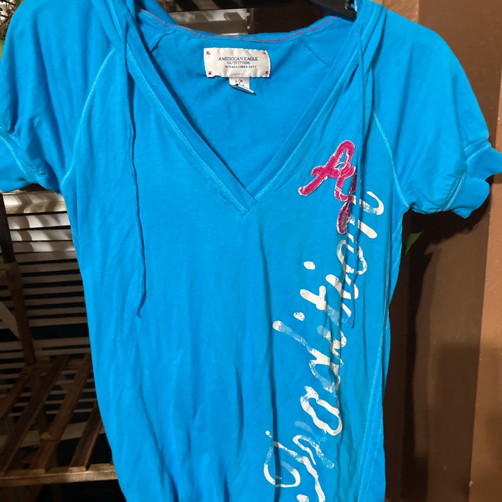 American Eagle Blue Graphic Tee